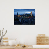 夕暮れ時のエディンバラスカイライン ポスター (キッチン)