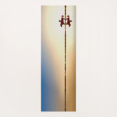 夕暮れ時のカウボーイ美しいスカイカラーズ海 ヨガマット (裏面)