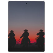 夕暮れ時のカウボーイ クリップボード (裏面)