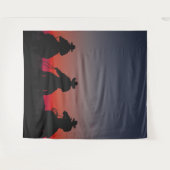 夕暮れ時のカウボーイ タペストリー (正面(横))