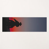 夕暮れ時のカウボーイ ヨガマット (正面(横))