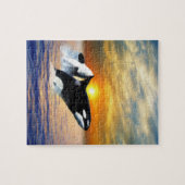 夕暮れ時のクジラ ジグソーパズル (横)