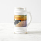 夕暮れ時のクジラ ビールジョッキ (正面右)