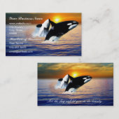 夕暮れ時のクジラ 名刺 (正面/裏面)