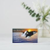 夕暮れ時のクジラ 名刺 (スタンド正面)
