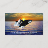 夕暮れ時のクジラ 名刺 (裏面)