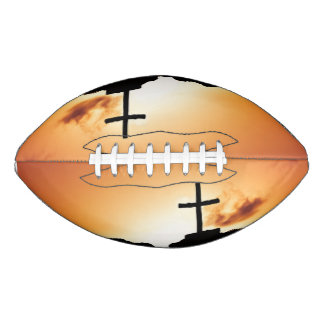 夕暮れ時のクロスシロエット アメリカンフットボール