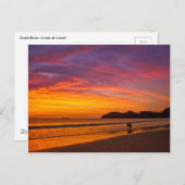 夕暮れ時のコスタリカのカップル ポストカード (正面/裏面)