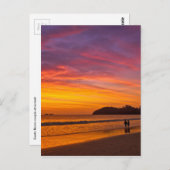 夕暮れ時のコスタリカのカップル ポストカード (正面/裏面)