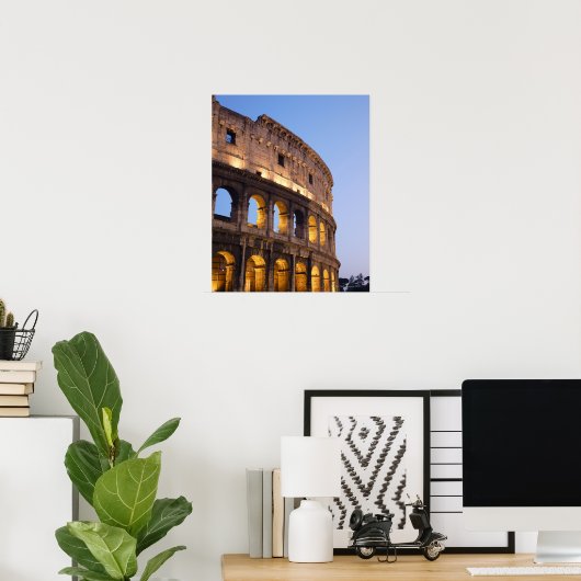 夕暮れ時のコロシアムの一部 ポスター (ホームオフィス)