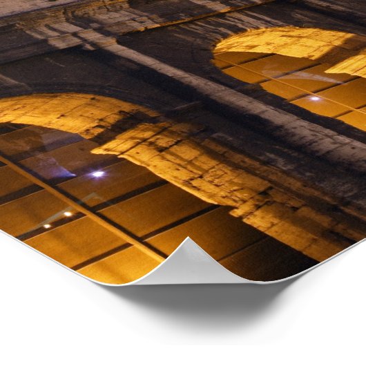 夕暮れ時のコロシアムの一部 ポスター (角)