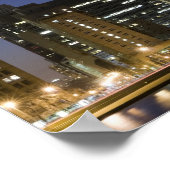 夕暮れ時のシカゴ湖畔のパノラマビュー ポスター (角)