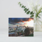 夕暮れ時のシンシナチのスカイライン ポストカード (スタンド正面)