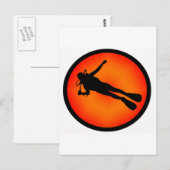 夕暮れ時のスキューバ ポストカード (正面/裏面)