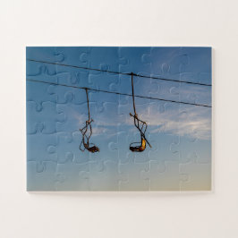 夕暮れ時のスキリフト ジグソーパズル