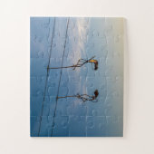 夕暮れ時のスキリフト ジグソーパズル (縦)