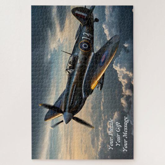 夕暮れ時のスピットファイア – スカイワードの献上品 ジグソーパズル (縦)