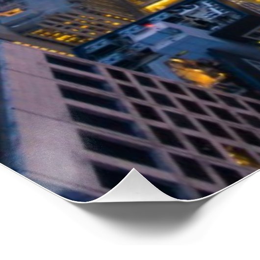 夕暮れ時のダウンタウン・シカゴのスカイライン ポスター (コーナー)