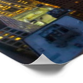 夕暮れ時のダウンタウン・シカゴのスカイライン ポスター (角)