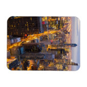 夕暮れ時のダウンタウン・シカゴのスカイライン マグネット (横)