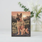 夕暮れ時のドイツの羊飼いの勇気 ポストカード (スタンド正面)