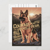 夕暮れ時のドイツの羊飼いの勇気 ポストカード (正面/裏面)