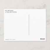 夕暮れ時のニューヨークのスカイラインとフェリー船 ポストカード (裏面)