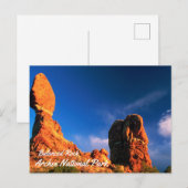 夕暮れ時のバランスの取れた岩 ポストカード (正面/裏面)