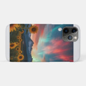 夕暮れ時のヒマワリ:山の上の月の出 Case-Mate iPhoneケース (裏面(横))