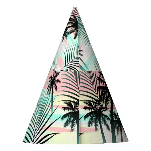 夕暮れ時のブラックパームズ パーティーハット (裏面)