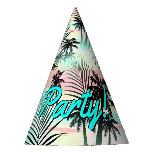 夕暮れ時のブラックパームズ パーティーハット (正面)