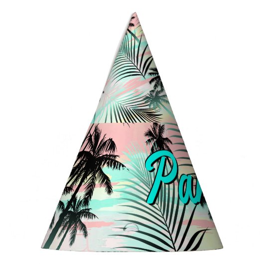 夕暮れ時のブラックパームズ パーティーハット (左)