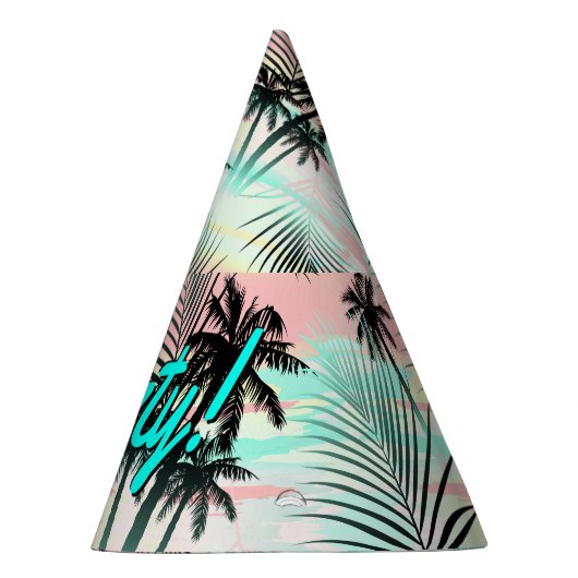 夕暮れ時のブラックパームズ パーティーハット (右)