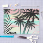 夕暮れ時のブラックパームズ 薄葉紙 (クラフト)