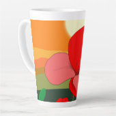 夕暮れ時のポピー草地 カフェラテマグ (左アングル)