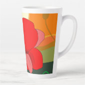 夕暮れ時のポピー草地 カフェラテマグ (右)