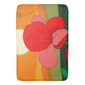 夕暮れ時のポピー草地 バスマット (正面縦)