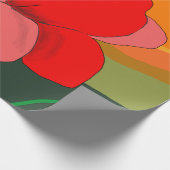 夕暮れ時のポピー草地 ラッピングペーパー (角)