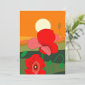 夕暮れ時のポピー草地 招待状 (スタンド正面)