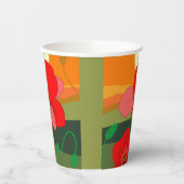 夕暮れ時のポピー草地 紙コップ (左)