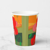 夕暮れ時のポピー草地 紙コップ (右)