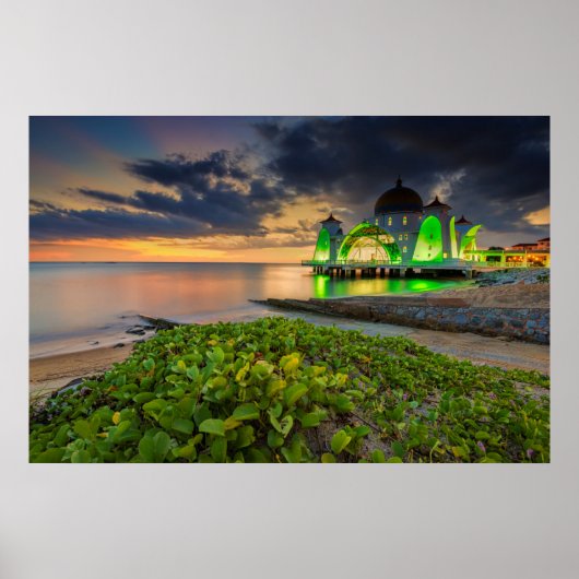 夕暮れ時のメラカ | Masjid Selat ポスター (正面)
