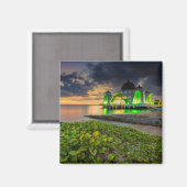 夕暮れ時のメラカ | Masjid Selat マグネット (正面/裏面)