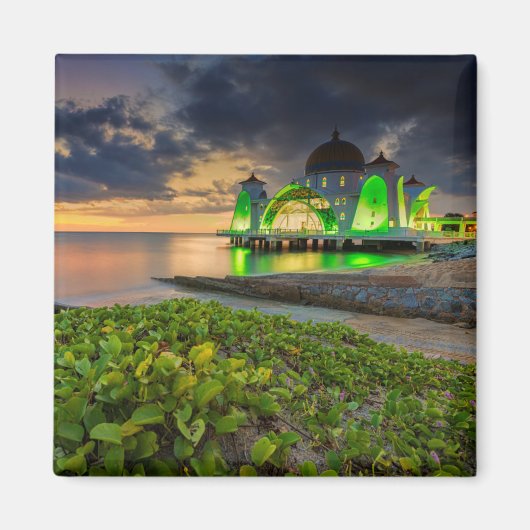 夕暮れ時のメラカ | Masjid Selat マグネット (正面)