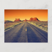 夕暮れ時のモニュメントバレーロード ポストカード (正面)