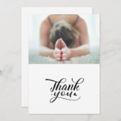 夕暮れ時のヨガの女性たち サンキューカード (正面/裏面)