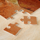 夕暮れ時のライオンのカップル ジグソーパズル (側面)