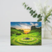 夕暮れ時のランドマーク ポストカード (スタンド正面)