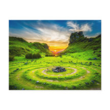 夕暮れ時のランドマーク