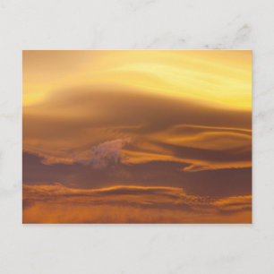 夕暮れ時のレンズ状雲 ポストカード